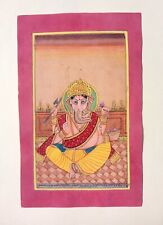 ganesha god paper painting decorative miniature for sale  Shipping to Canada