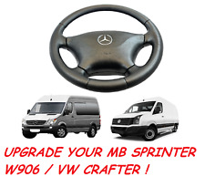 VOLANTE MERCEDES SPRINTER W906 06-15 DODGE VW CRAFTER COURO PRETO NOVO comprar usado  Enviando para Brazil