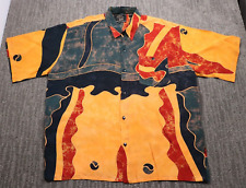 Presidential African Madiba Shirt Short Sleeve Button Up Classic Men's XL Art for sale  Shipping to South Africa
