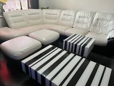 White leather corner for sale  OLDHAM