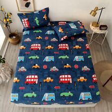 Lençol de cama com fronha estampado para carros de desenhos animados para crianças comprar usado  Enviando para Brazil