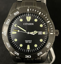 Usado, Relógio masculino Citizen BI1045-56E mostrador preto data aço inoxidável esporte quartzo comprar usado  Enviando para Brazil