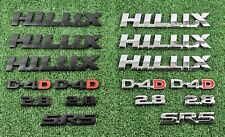 For Hilux 2005-2024 Badge Set of 8 Pieces Hilux/D4D/2.8 /SR5 Black/Chrome Emblem, used for sale  Shipping to South Africa