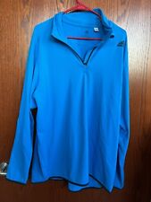 Adidas golf shirt quarter zip blue xxl for sale  Shipping to South Africa