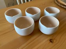 India Mahdavi Espresso Cups x 5 | Nespresso | White Porcelain & Peach for sale  Shipping to South Africa