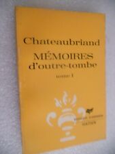 Livre chateaubriand memoires d'occasion  Wervicq-Sud