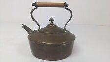 Vintage Solid Brass Farmhouse Country Cottage Stove Top Kettle A115 G219 for sale  Shipping to South Africa