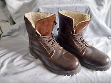 mens fur lined leather boots for sale  CREWKERNE