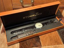Relógio de quartzo suíço Stuhrling masculino original com 2 pulseiras em excelente estado usado com caixa comprar usado  Enviando para Brazil