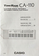 Teclado banco de tonos Casio CA-110 libro manual de operación del usuario original propietario. segunda mano  Embacar hacia Argentina