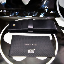Bolsa/caixa de couro preta Montblanc Siena para 2 canetas, usado comprar usado  Enviando para Brazil