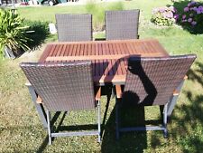 Gartenmöbel Set, Tisch, 4 Hochlehner inkl. Auflagen, Polyrattan, gebraucht gebraucht kaufen  Langenfeld (Rheinland)