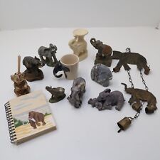 Elephant Figurines Lot Resin Ceramic Metal Wind Chime Mug Notepad Gift Lot for sale  Shipping to South Africa