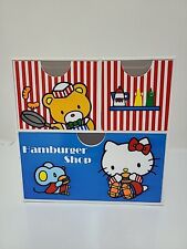 Cajones vintage Sanrio 1976 Hello Kitty tienda de hamburguesas azul rojo a rayas en buen estado 🙂 segunda mano  Embacar hacia Argentina