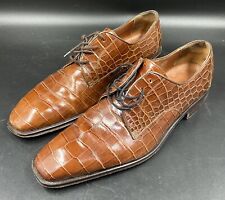 Usado, Sapatos sociais masculinos Enrico Barni crocodilo jacaré genuíno feito na Itália tamanho 12 comprar usado  Enviando para Brazil