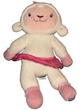 Juguete de peluche animal de peluche blanco rosa lambie Doc McStuffins Lambie de 14"" pulgadas segunda mano  Embacar hacia Argentina