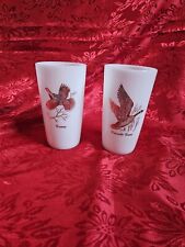 Canadian Game Bird Milk Glass Cups 2 Set for sale  Shipping to South Africa
