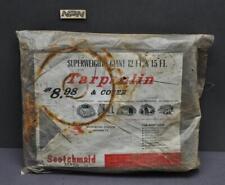 Antigo NOS Scotchmaid 12' x 15' lona com ilhós de canto de metal 4 mil superpeso comprar usado  Enviando para Brazil