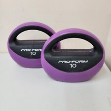 Pesos de exercício Kettlebell treinamento em casa roxo 2x10 lb PRO FORM, usado comprar usado  Enviando para Brazil