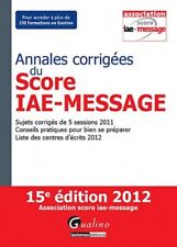 Annales corrigées score d'occasion  France