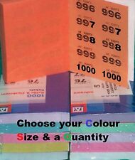 Used, Raffle cloakroom tickets  1000 800 500 400 200 100 full books pick colour EZtear for sale  Shipping to South Africa