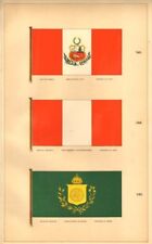 SOUTH AMERICAN MARITIME FLAGS. Peruvian Ensign/Merchant. Brazilian Standard 1873 for sale  Shipping to South Africa