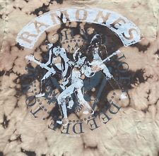 Camiseta vintage anos 90 Y2K Ramones 1234 lavada com ácido banda branqueada concerto punk média, usado comprar usado  Enviando para Brazil