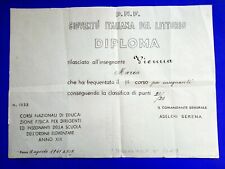 Diploma fascismo insegnante usato  Monte San Giovanni Campano