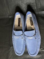 Used, ALBERTO GUARDIANI Blue Suede Driving Loafer Shoes Sz 8 Made in Italy Men's 41 Eu for sale  Shipping to South Africa