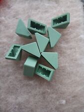 Used, 10x Lego Roof Tile Double Slope Size 1x2 Part 3044 Used Excellent Con Sand Green for sale  Shipping to South Africa
