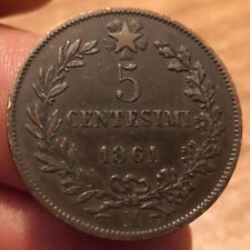 Moneta centesimi 1861 usato  Olbia