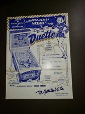 Gottlieb duette deluxe for sale  Ogden