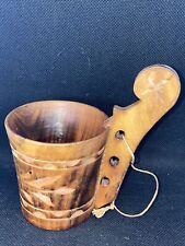 Kuksa Cup Mug Carved Wood Sarajevo Yugoslavia Ornament Handcrafted Vintage for sale  Shipping to South Africa