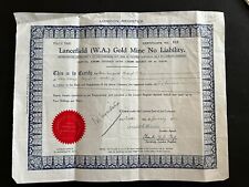 Vintage share certificates for sale  WORTHING