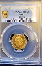 1 moneda de oro Ducat 1915 Austria Francis Joseph lingotes redonda restricción PCGS MS-66 segunda mano  Embacar hacia Argentina