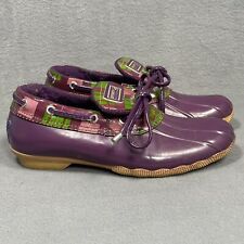 Sperry Top Sider Womens 6 Purple Waterproof Rain Warm Rubber Duck Shoes 9045204 for sale  Shipping to South Africa