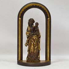 Stara drewniana figurka Madonna z Dzieciątkiem Figurka Wysokość: 41cm na sprzedaż  PL
