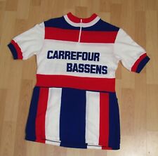 Camiseta de ciclismo vintage de lã Carrefour Bassens, usado comprar usado  Enviando para Brazil
