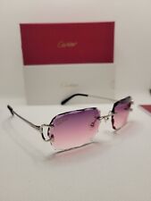 Gafas de sol Cartier Big C alambre con lente de corte diamante de uva púrpura 🙂 segunda mano  Embacar hacia Mexico