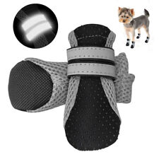 Paquete de 4 piezas de zapatos negros para perros botas antideslizantes calcetines para perros pequeños grandes reflectantes segunda mano  Embacar hacia Mexico