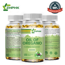Cápsulas de óleo de orégano 4000 mg contém suplemento de ervas carvacrol 120 cápsulas gelatinosas comprar usado  Enviando para Brazil