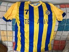 Maccabi Tel Aviv Soccer Embroidered Patch JERSEY Yellow Blue Striped #7 Original, used for sale  Stanford