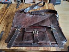 vintage leather briefcase men for sale  BRIGHTON