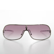 Y2K púrpura de una sola pieza lente escudo envolver alrededor de gafas de sol-Historia segunda mano  Embacar hacia Spain