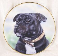 Danbury Mint Top Dog por Paul Doyle Staffordshire Bull Terrier 8" através do prato comprar usado  Enviando para Brazil