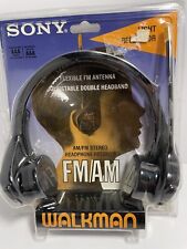 VTG SONY Walkman SRF-H2 AM/FM Portable Radio Headset  W/ Package Tested Works for sale  Shipping to South Africa