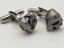 Abotoaduras masculinas genuínas de meteorito e aço inoxidável comprar usado  Enviando para Brazil