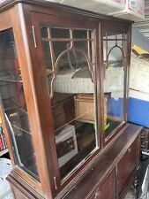 Used, 1939Antique China/Display Cabinet /w Large Storage Cupboard/Mahogany Finish for sale  Shipping to South Africa