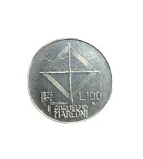 Moneta Da 100 Lire Guglielmo Marconi 1974 usato  Cantiano