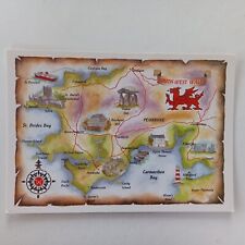 Postcard map south for sale  LLANDINAM